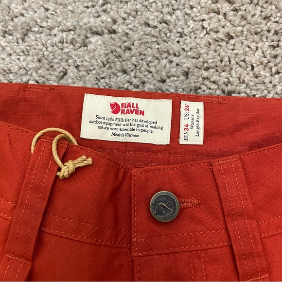 Fjallraven Women's Abisko Lite Trekking Trousers Red Size 26 - Picture 5 of 12